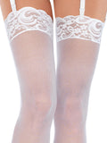 color_white | Leg Avenue Alix Sheer Thigh High Stockings