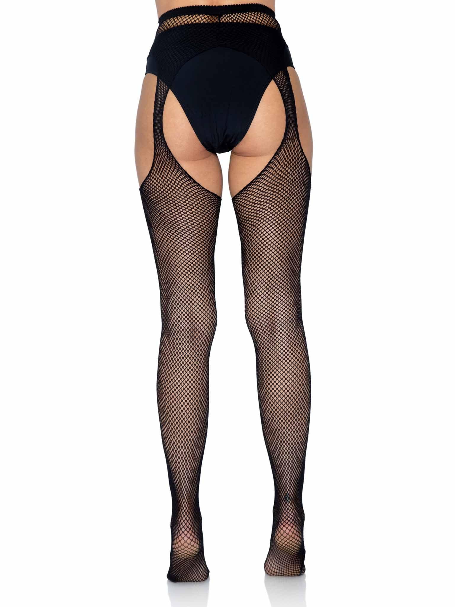 Leg Avenue Plus Size Fishnet Suspender Pantyhose