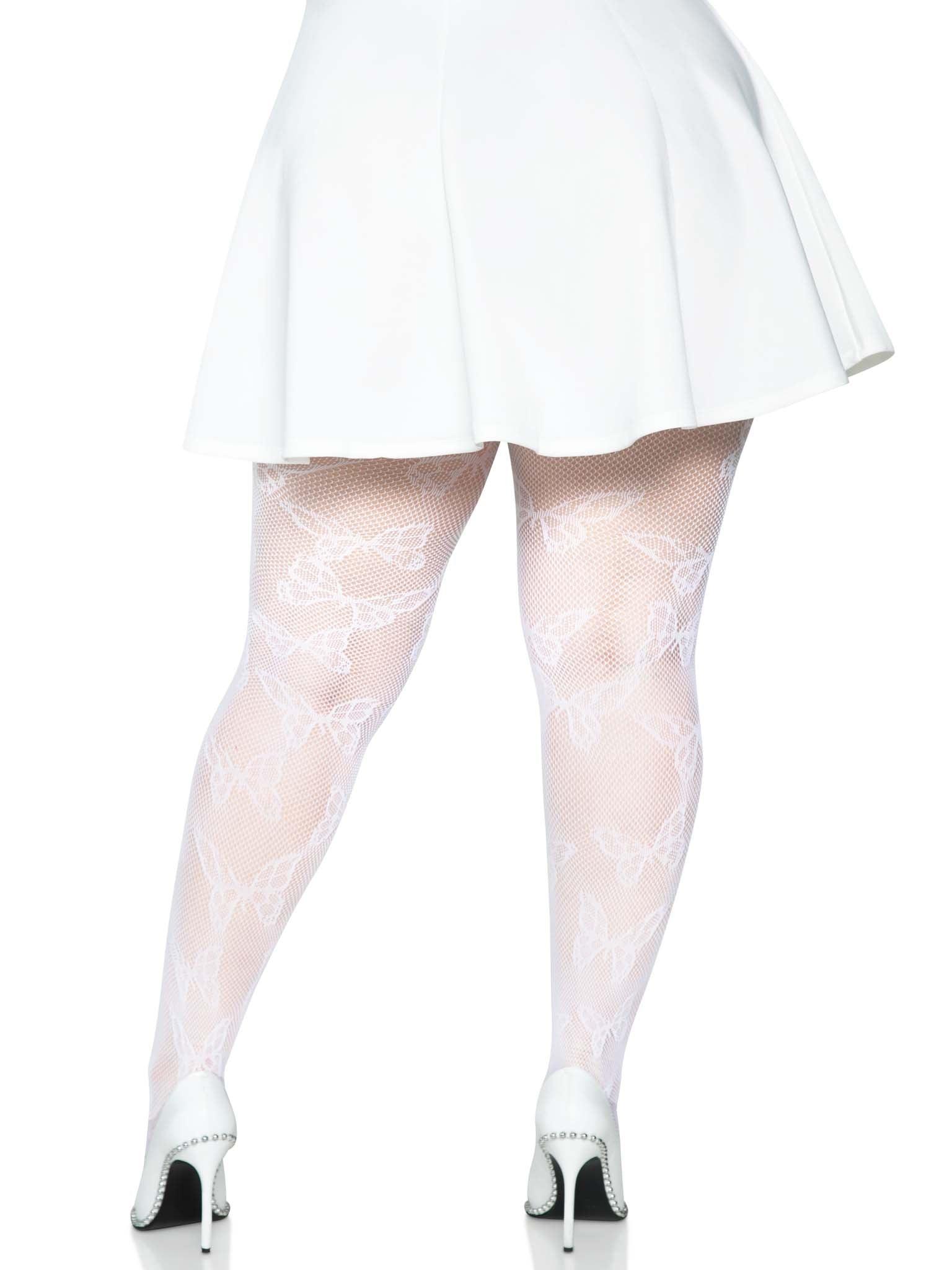 Leg Avenue Plus Size Butterfly Fishnet Tights