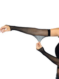 color_black | Leg Avenue Fishnet Arm Warmer Gloves With Finger Loop