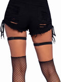 Spider O Ring Studded Thigh High Garter