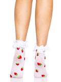 Strawberry Dot Ruffle Anklets