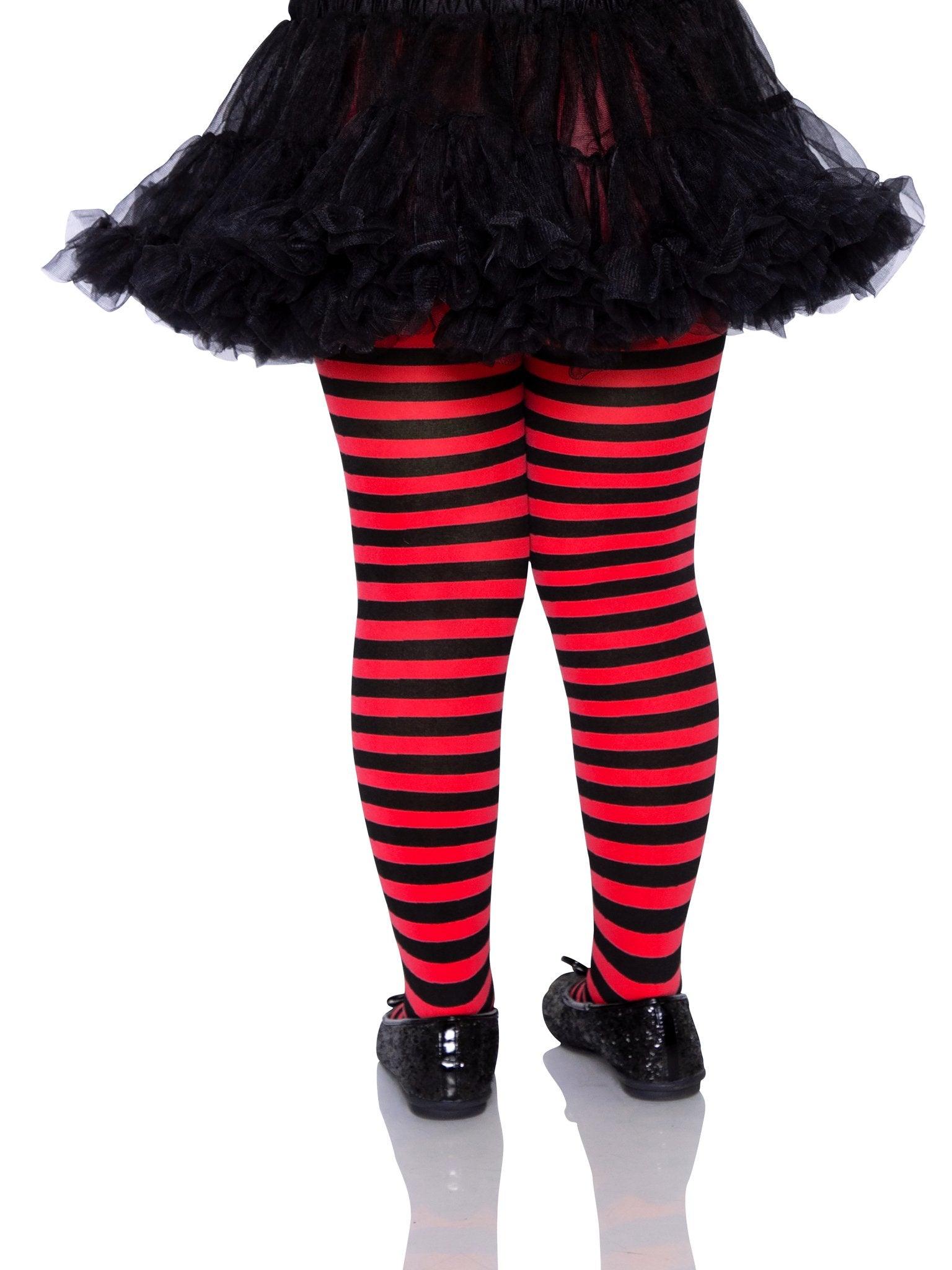 color_black/red | Leg Avenue Ana Children's Striped Tights