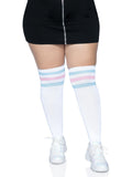 Leg Avenue Plus Size Over the Knee Athletic Socks
