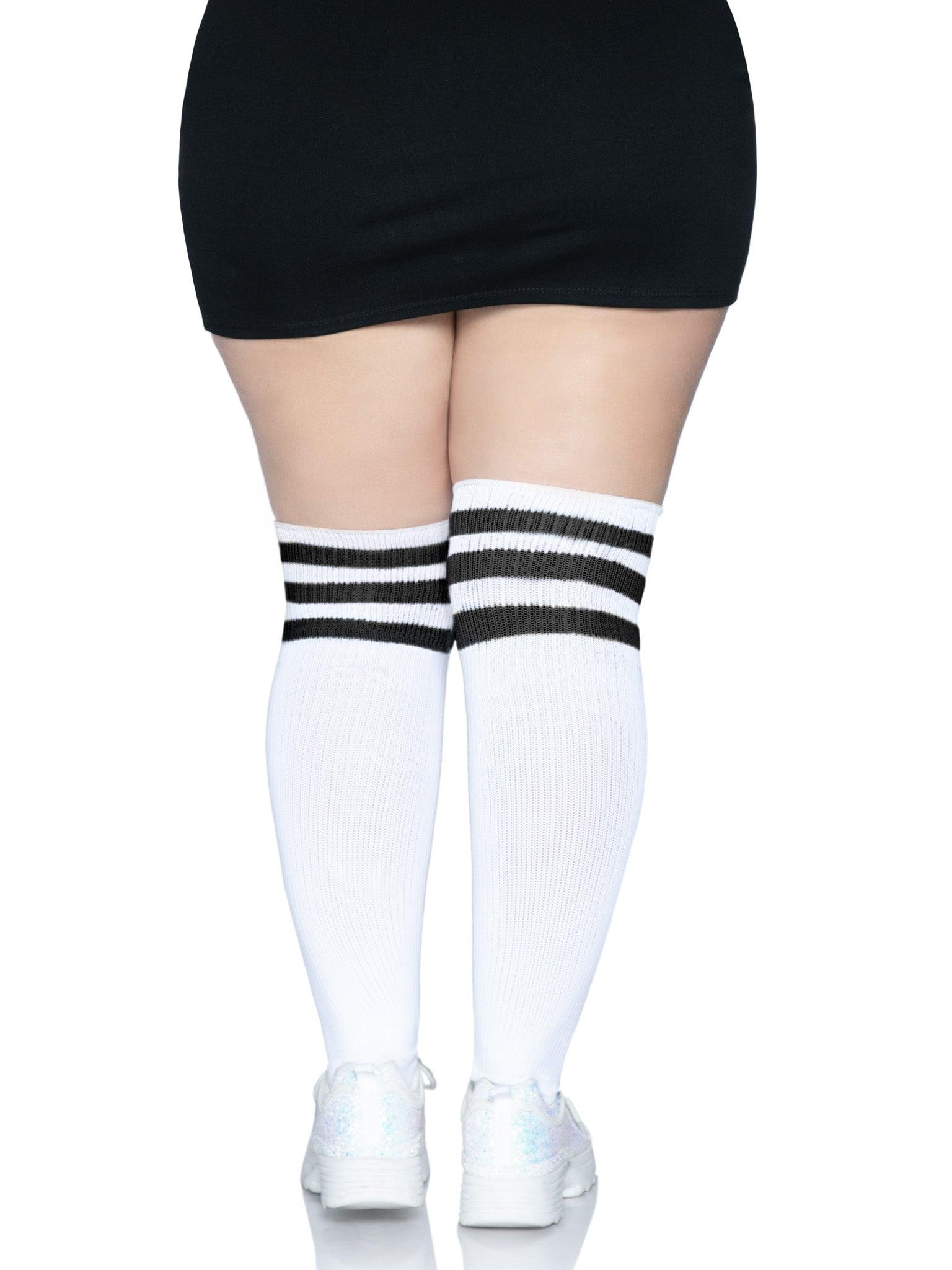 Leg Avenue Plus Size Over the Knee Athletic Socks