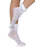 Leg Avenue Lace Butterfly Fishnet Anklet Socks