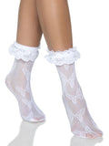 Leg Avenue Lace Butterfly Fishnet Anklet Socks