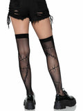 Leg Avenue Stitched Up Fishnet Thigh Highs