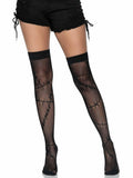 Leg Avenue Stitched Up Fishnet Thigh Highs