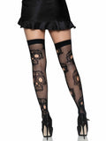 Leg Avenue Sugar Skull Net Thigh Highs