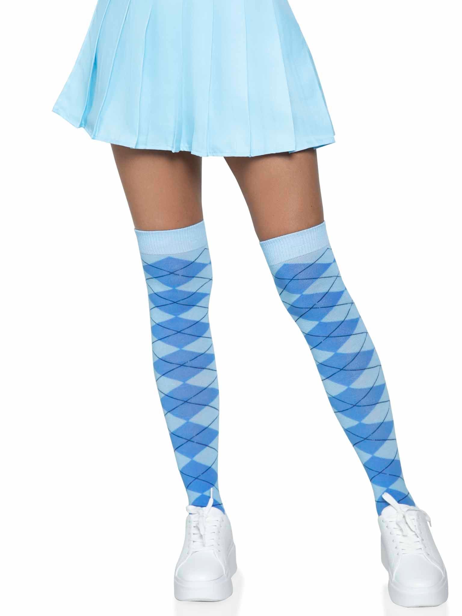 Leg Avenue Argyle Knit Over the Knee Socks