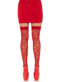 color_red | Leg Avenue Amore Heart Net Thigh Highs