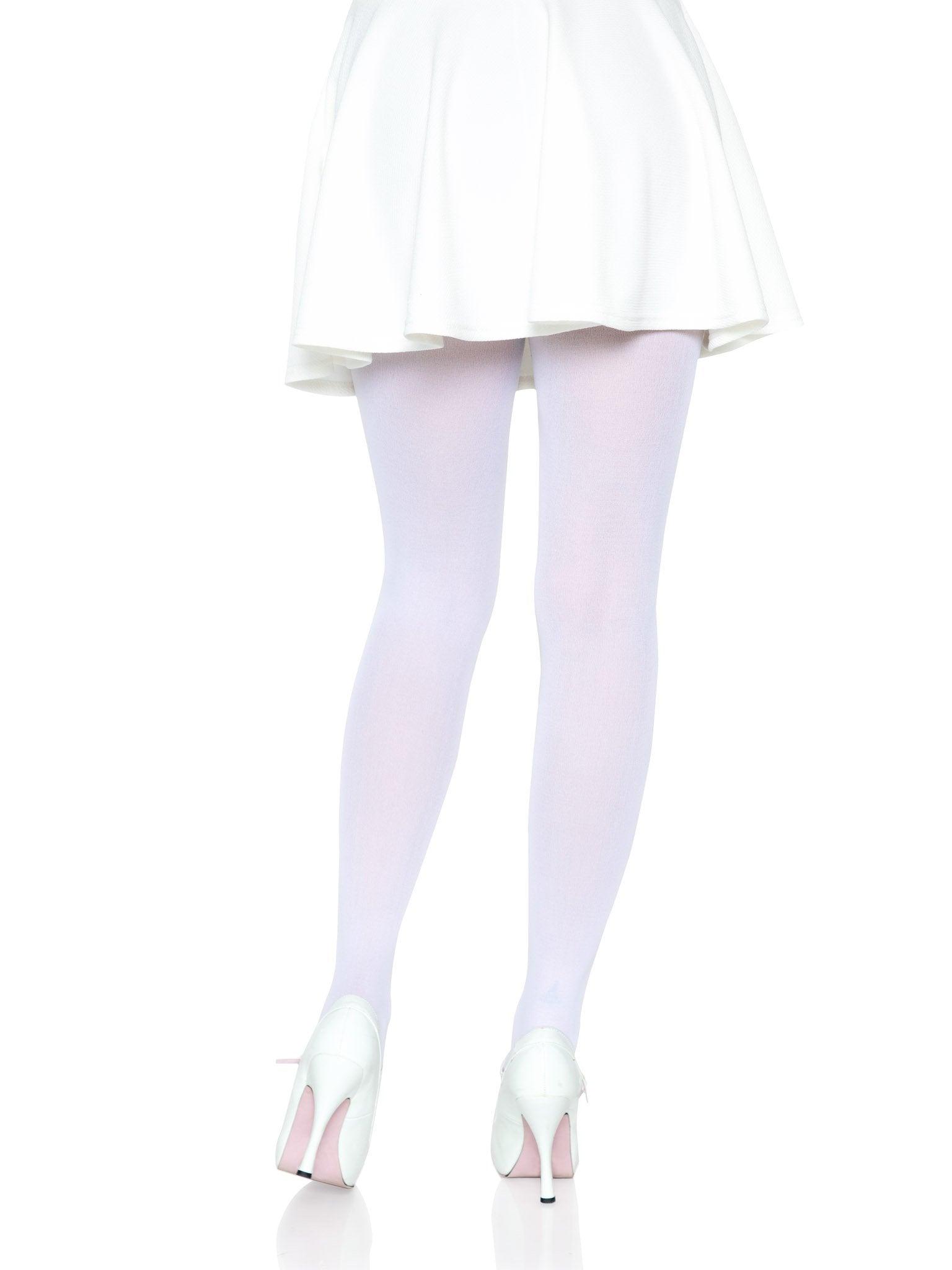 color_white | Leg Avenue Ari Nylon Women's Tights