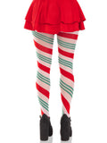 Leg Avenue Holiday Ribbon Striped Tights