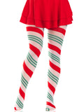 Leg Avenue Holiday Ribbon Striped Tights