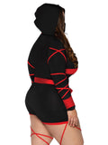 color_Black/Red | Leg Avenue Plus Dragon Ninja Costume