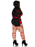 color_Black/Red | Leg Avenue Plus Dragon Ninja Costume