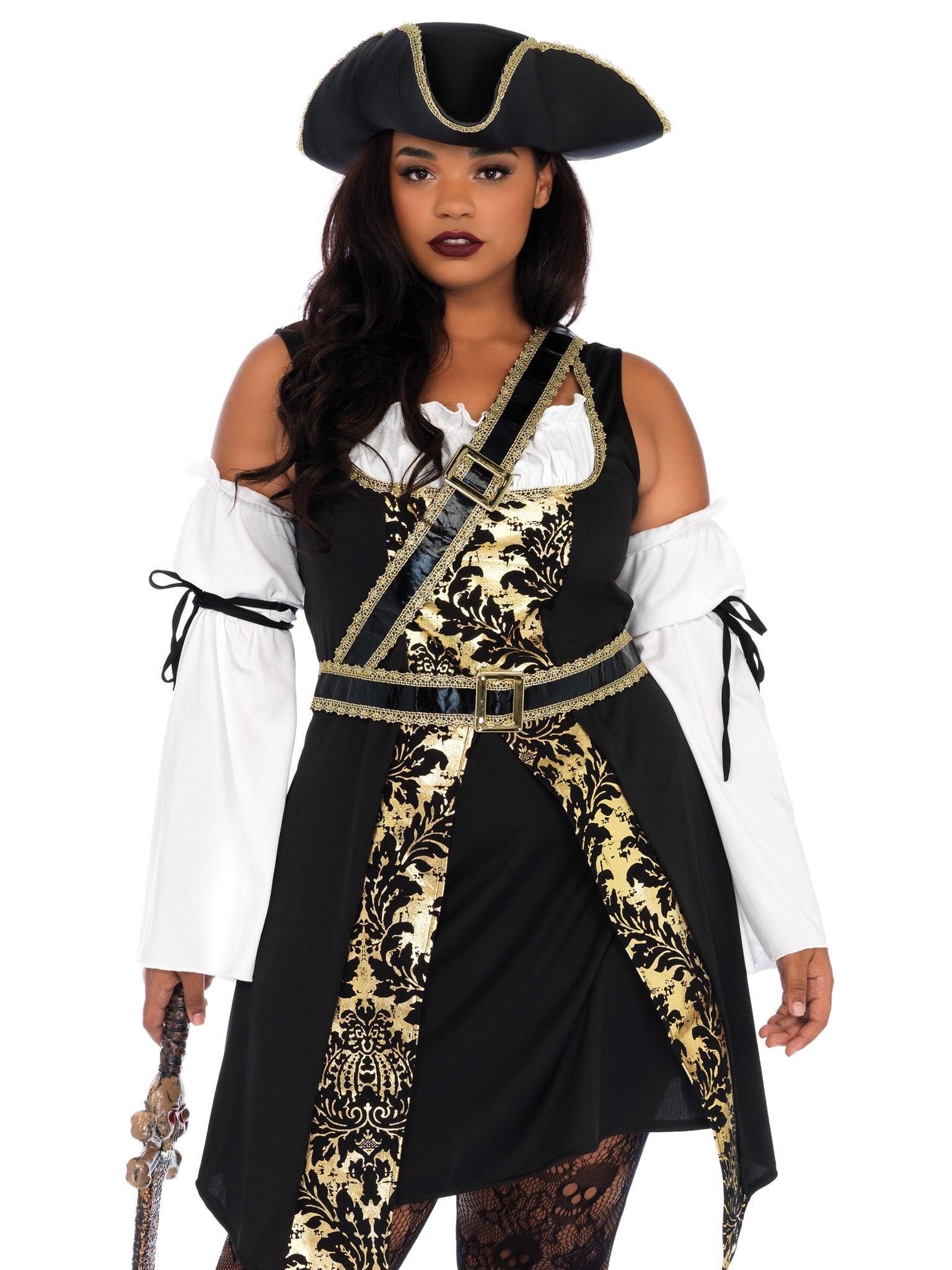Leg Avenue Plus Black Sea Buccaneer Costume
