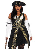 Leg Avenue Plus Black Sea Buccaneer Costume