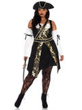 Leg Avenue Plus Black Sea Buccaneer Costume