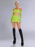 Grid Lock Skirt Set