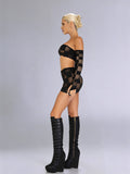 Grid Lock Skirt Set
