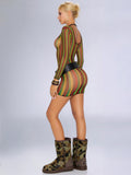 Sunset Stripe Mini Dress