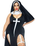 Leg Avenue Plus Sultry Sinner Nun Costume