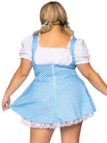 Gingham Dress With Split Skirt Plus Size Costume