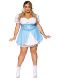 Gingham Dress With Split Skirt Plus Size Costume