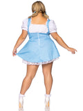 Gingham Dress With Split Skirt Plus Size Costume