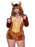 Fawn Romper Antler Hood Plus Size Costume