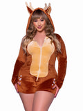 Fawn Romper Antler Hood Plus Size Costume