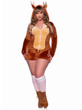 Fawn Romper Antler Hood Plus Size Costume