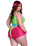 80s Workout Romper Plus Size Costume