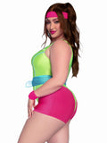 80s Workout Romper Plus Size Costume