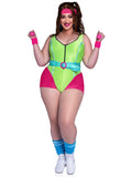 80s Workout Romper Plus Size Costume