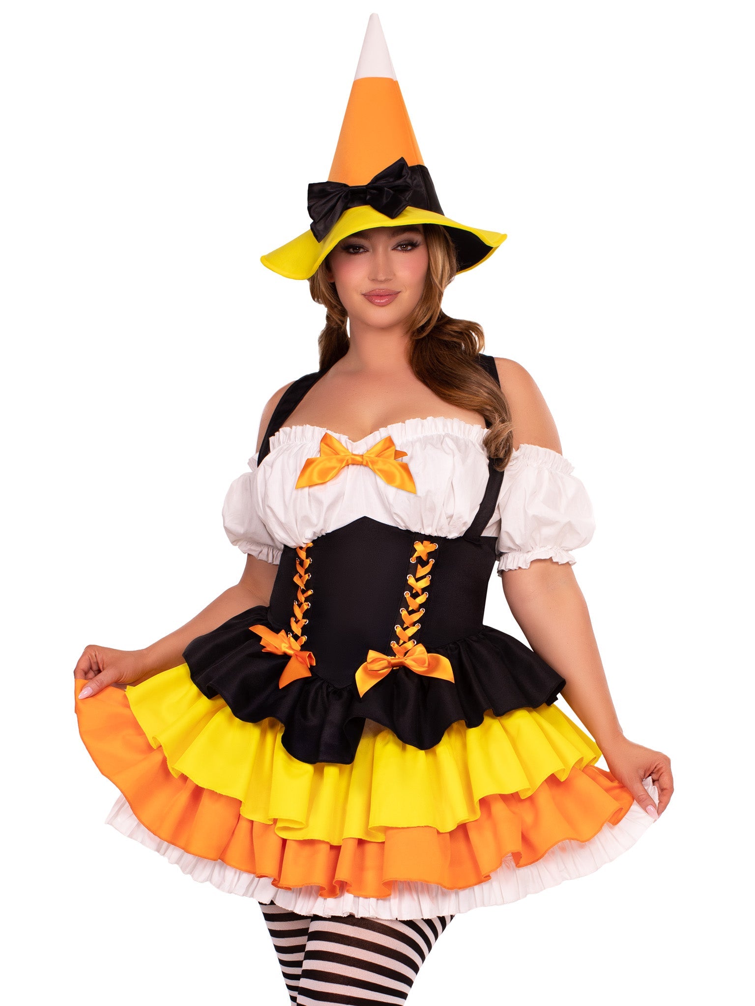 Leg Avenue Plus Candy Corn Witch Costume