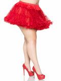 color_red | Leg Avenue Plus Size Layered Tulle Petticoat Costume Skirt