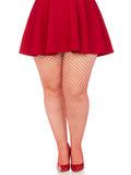 color_red | Plus Industrial Fishnet Tights