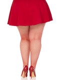 color_red | Plus Industrial Fishnet Tights