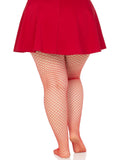 color_red | Plus Industrial Fishnet Tights