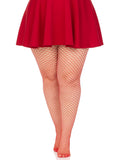 color_red | Plus Industrial Fishnet Tights
