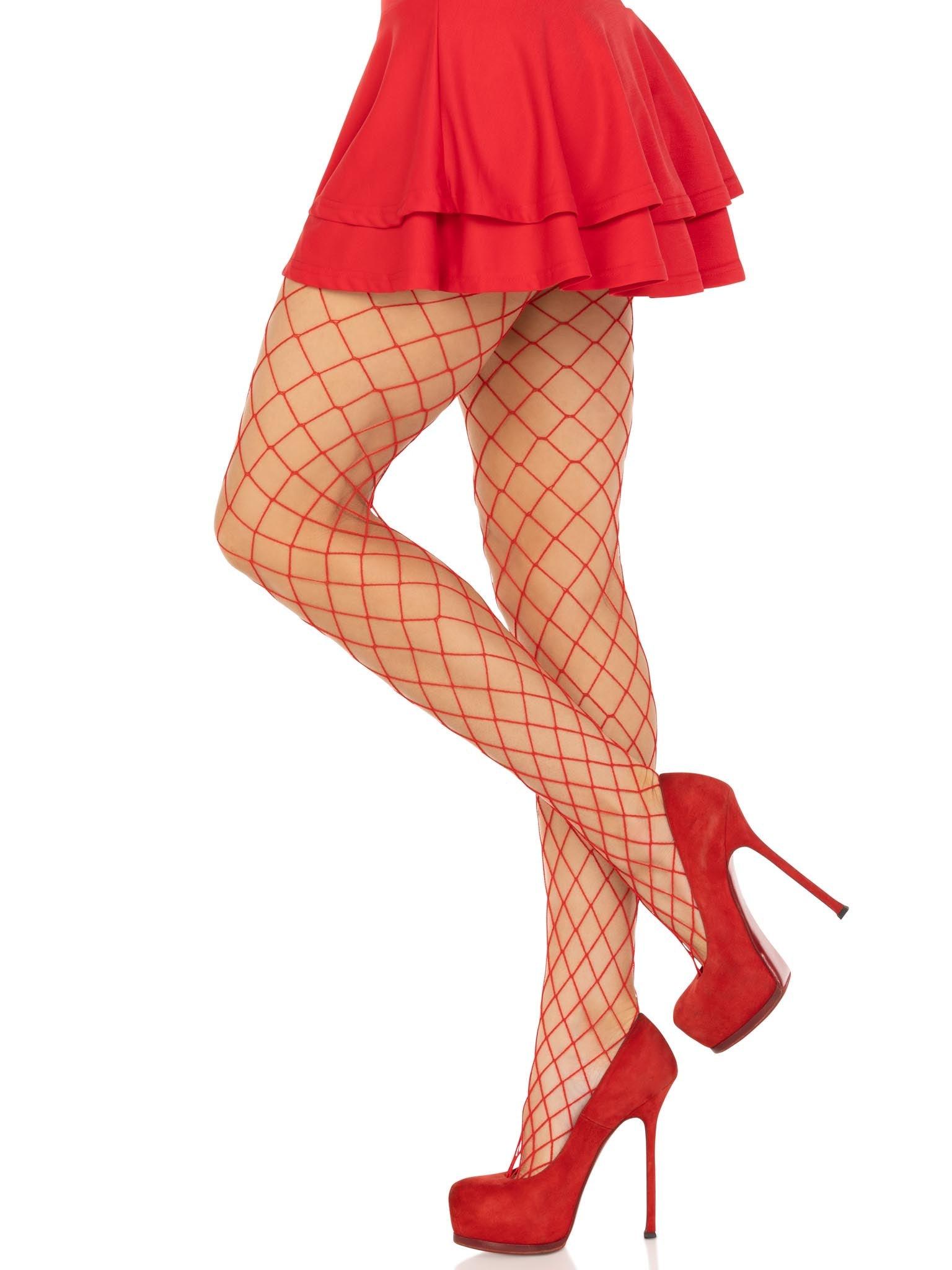 color_red | Leg Avenue Xena Spandex Diamond Tights