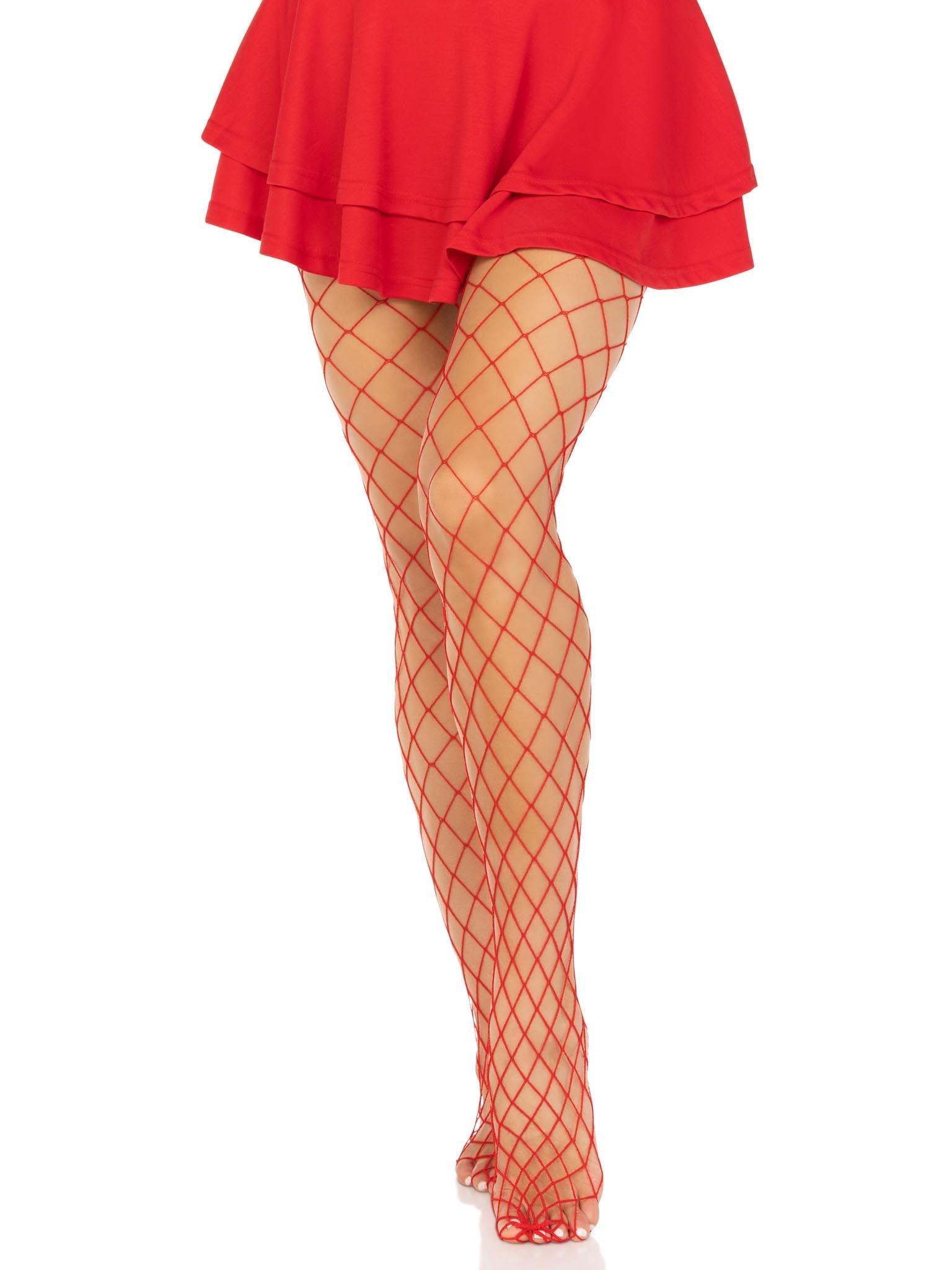 color_red | Leg Avenue Xena Spandex Diamond Tights