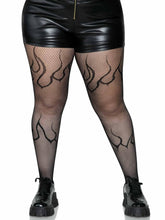 Leg Avenue Plus Size Flame Fishet Tights