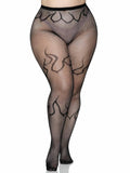 Leg Avenue Plus Size Flame Fishet Tights
