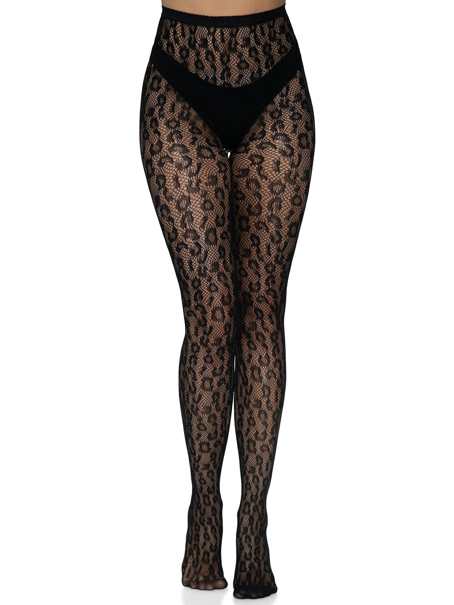 Leg Avenue Leopard Fishnet Tights