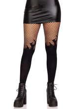 Opaque Flame Fishnet Tights