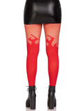 Opaque Flame Fishnet Tights